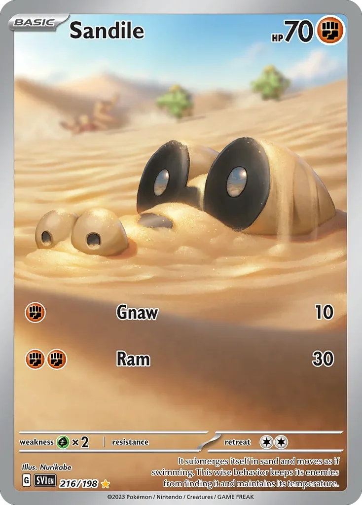 216/198 from Scarlet & Violet Illustration Rare Pokemon Card