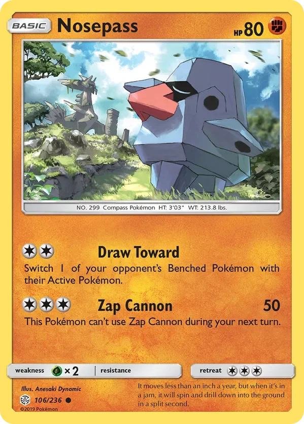 106/236 Nosepass Common Pokemon Card