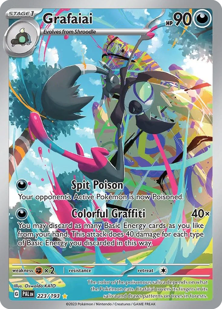 223/193 from Paldea Evolved Illustration Rare Pokemon Card