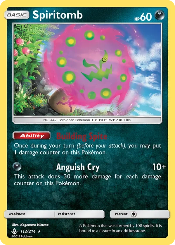 112/214 Spiritomb Holo Rare Pokemon Card