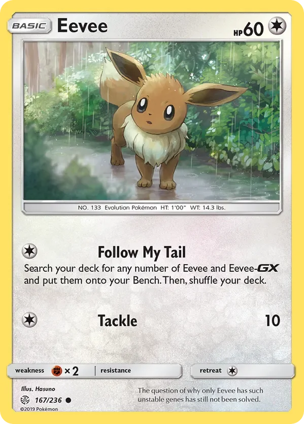 167/236 Eevee Common Pokemon Card