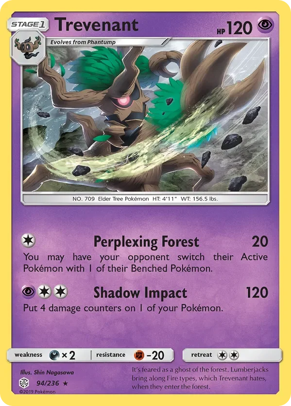 94/236 Trevenant Rare Pokemon Card