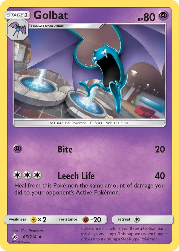 65/214 Golbat Uncommon Pokemon Card