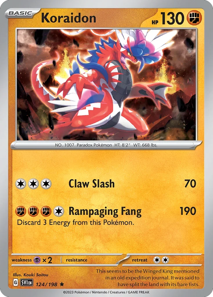 124/198 from Scarlet & Violet Rare Pokemon Card
