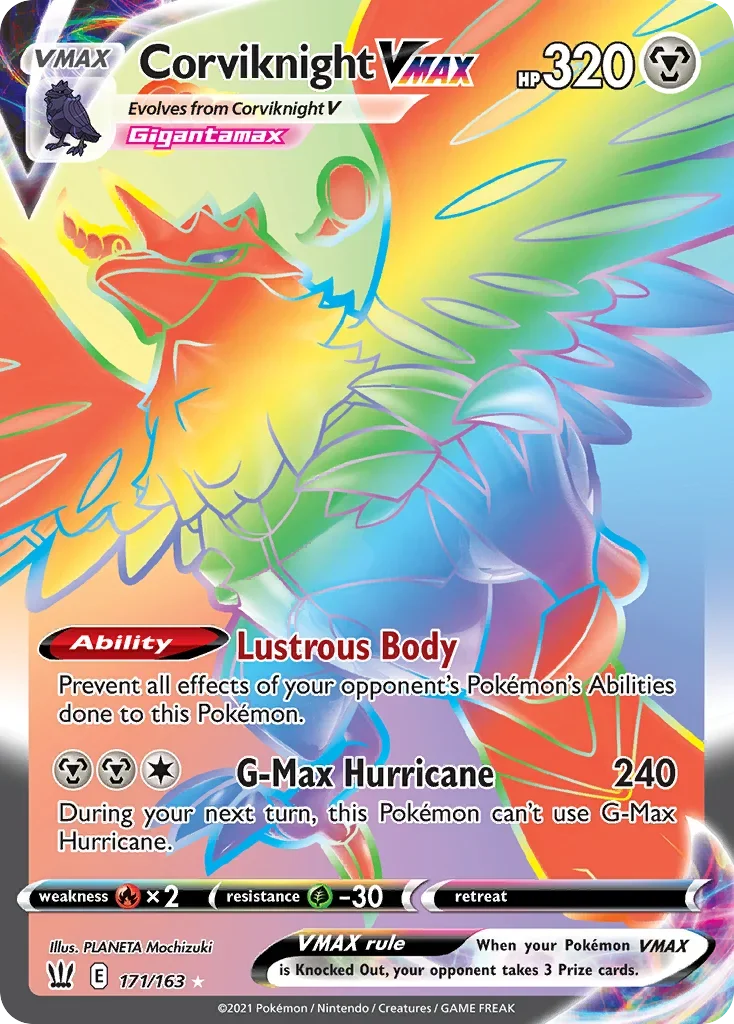 171/163 from Battle Styles Rainbow Rare Pokemon Card