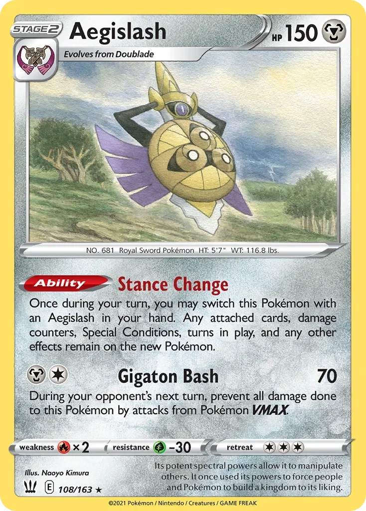 108/163 from Battle Styles Rare Pokemon Card