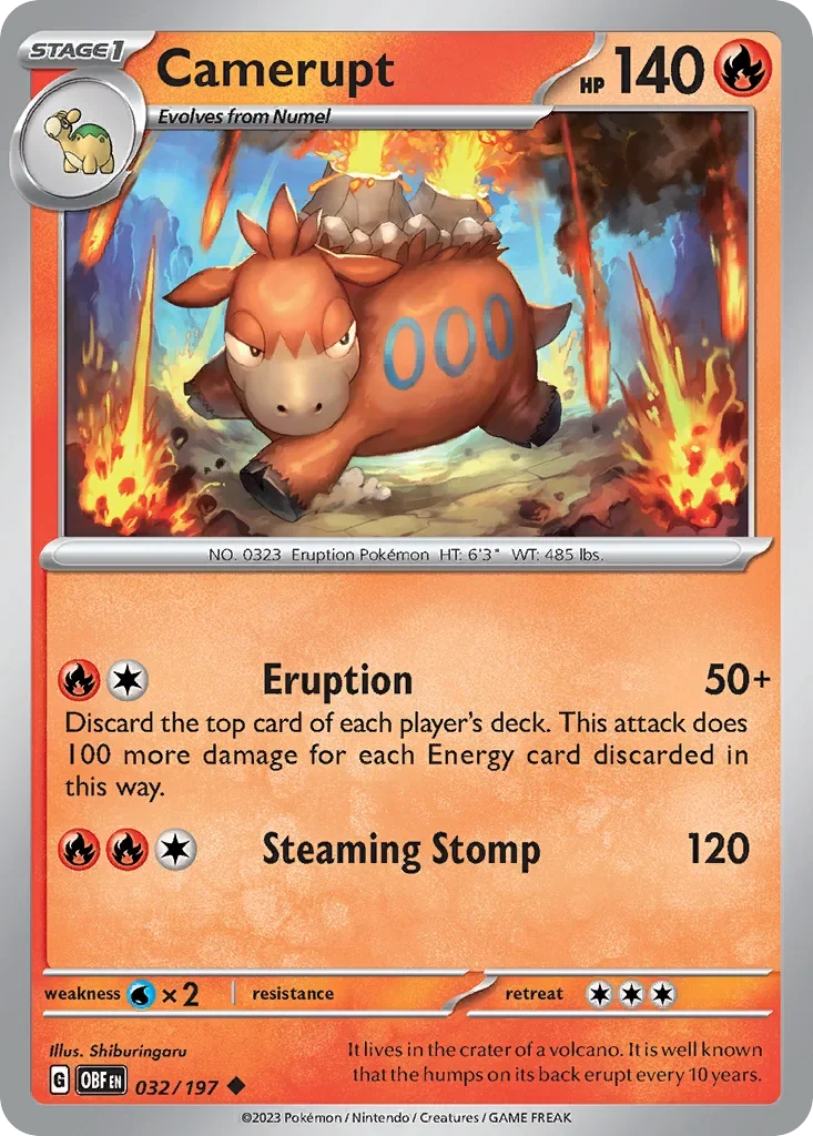 032/197 from Obsidian Flames Uncommon Pokemon Card