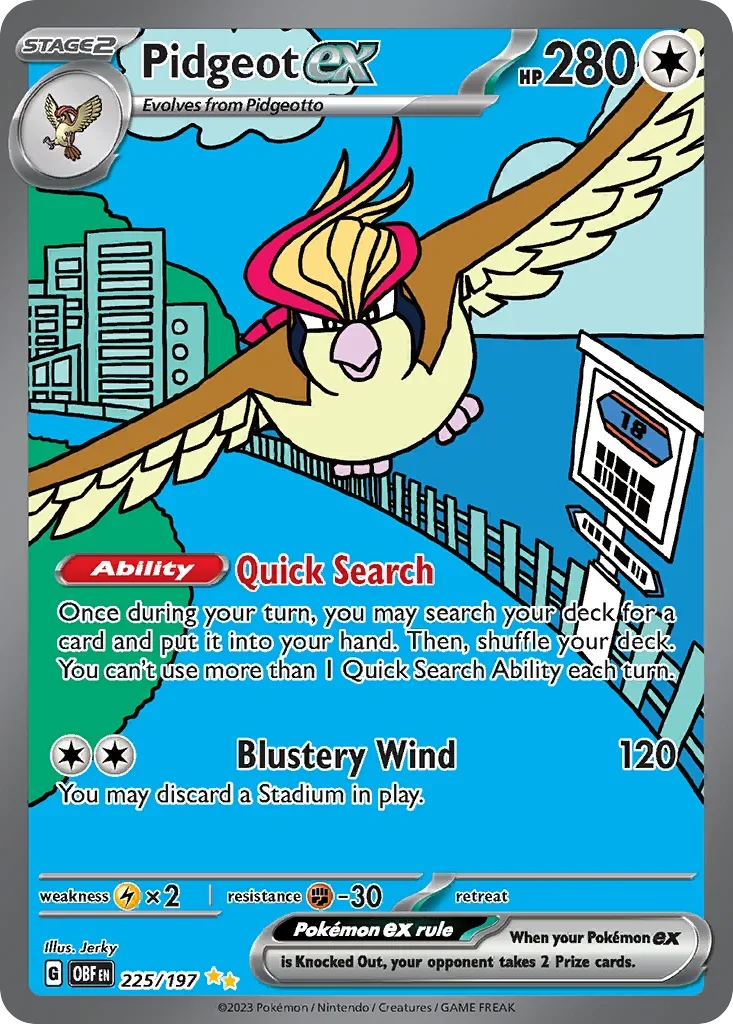225/197 from Obsidian Flames Special Illustration Rare Pokemon Card