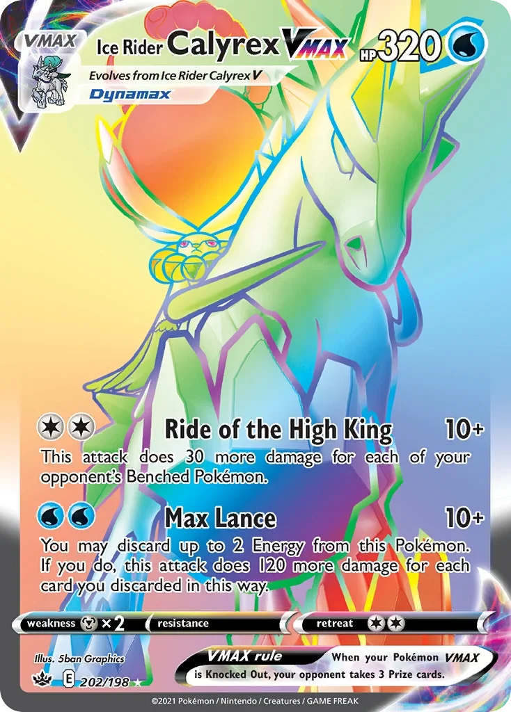 202/198 from Chilling Reign Rainbow Rare Pokemon Card
