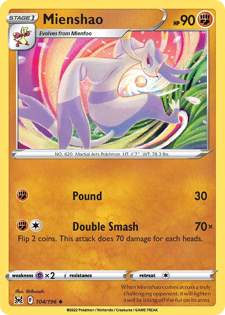 104/196 from Lost Origin Uncommon Pokemon Card