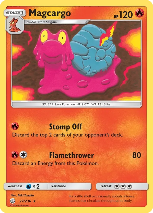 27/236 Magcargo Rare Pokemon Card