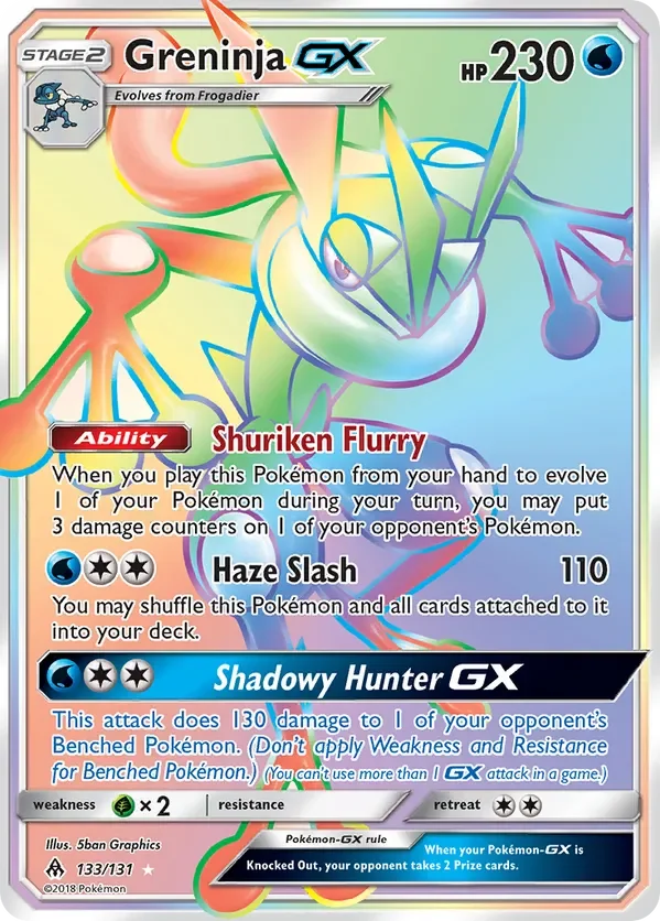 133/131 from Forbidden Light Rainbow Rare Pokemon Card