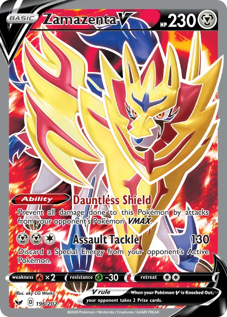 196/202 from Sword & Shield Full Art Pokemon Card