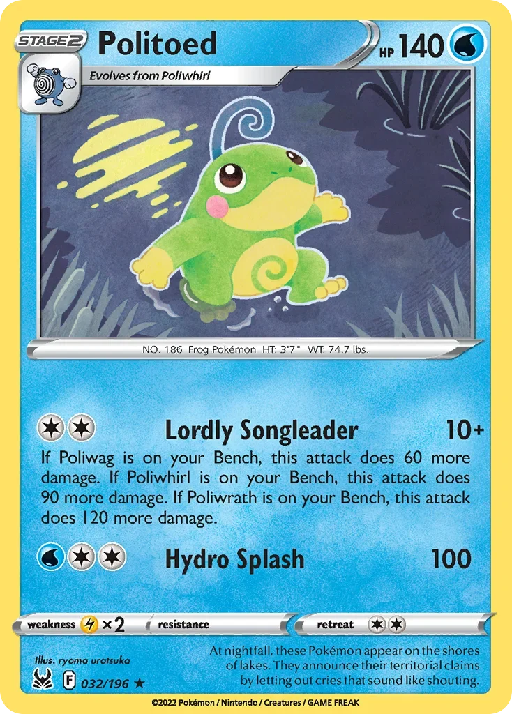 032/196 from Lost Origin Rare Pokemon Card