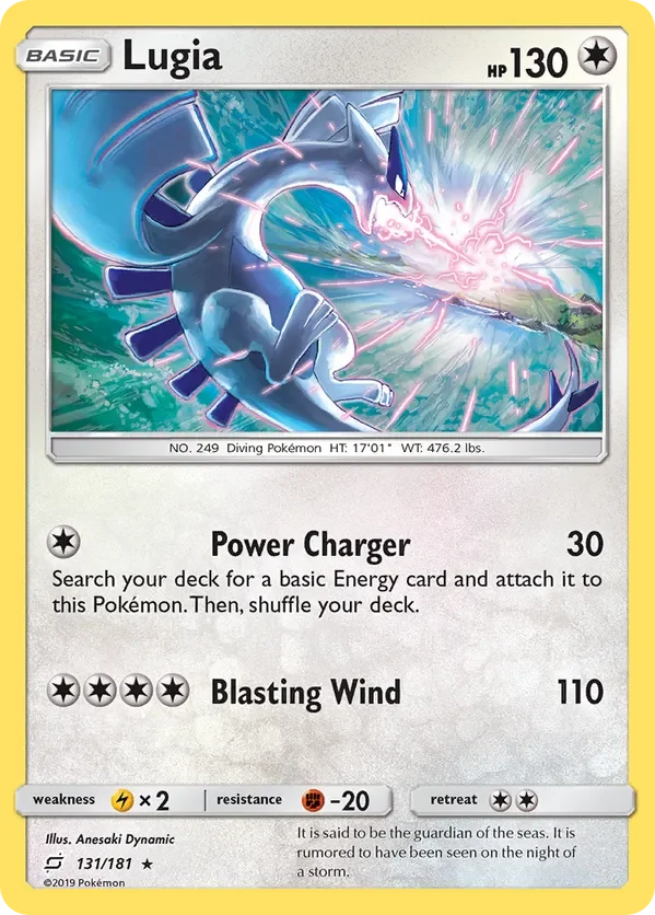 131/181 Lugia Holo Rare Pokemon Card
