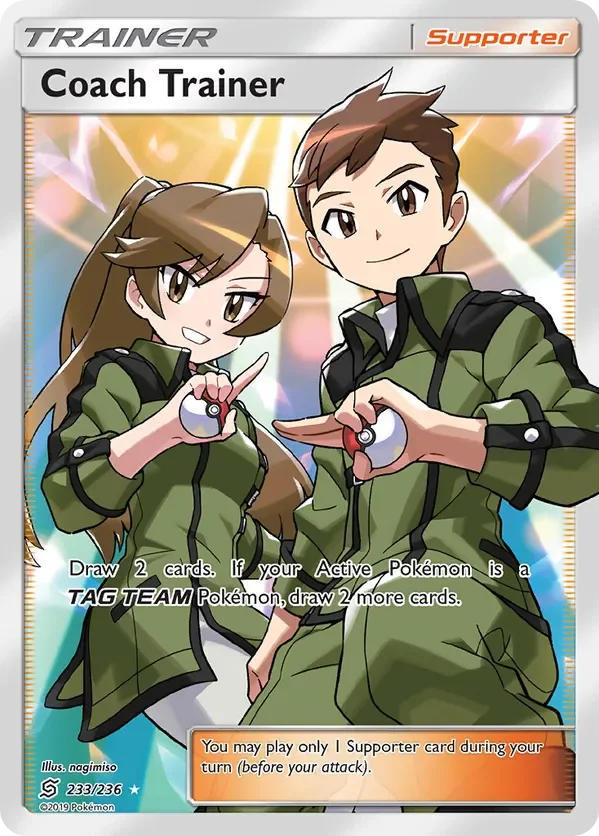 233/236 Coach Trainer Full Art Trainer Pokemon Card