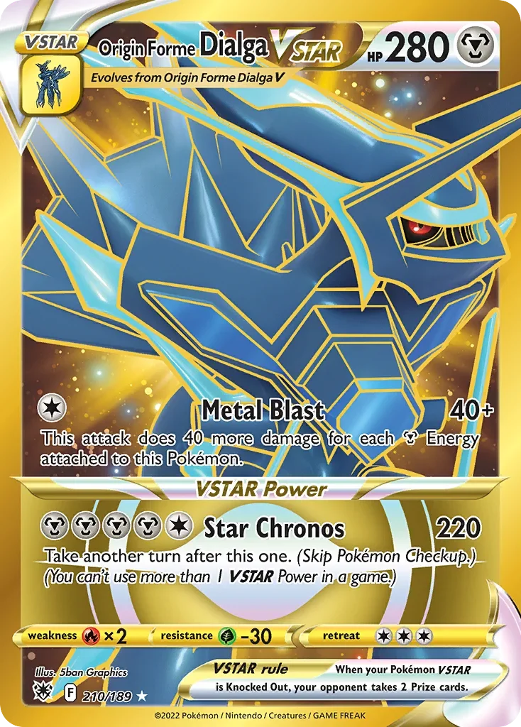210/189 from Astral Radiance Gold Secret Rare Pokemon Card