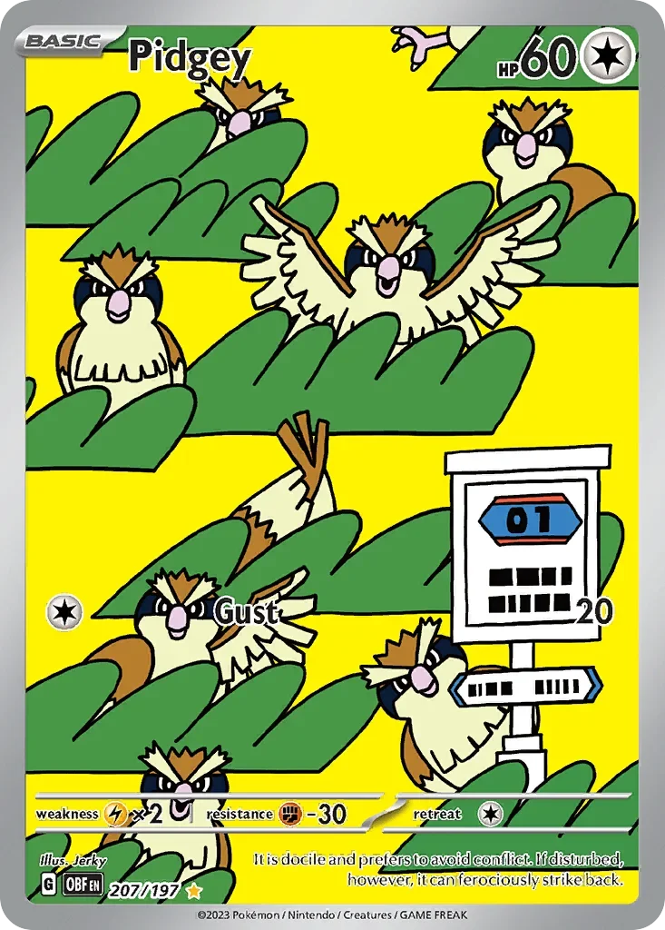 207/197 from Obsidian Flames Illustration Rare Pokemon Card