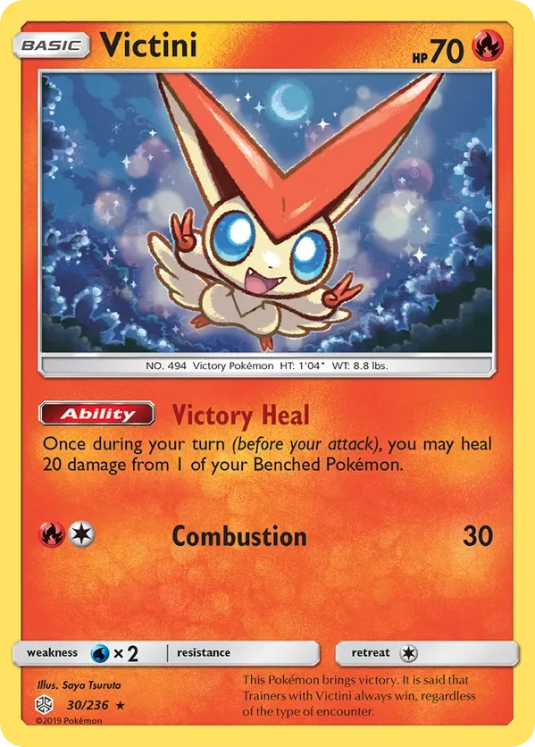 30/236 Victini Holo Rare Pokemon Card