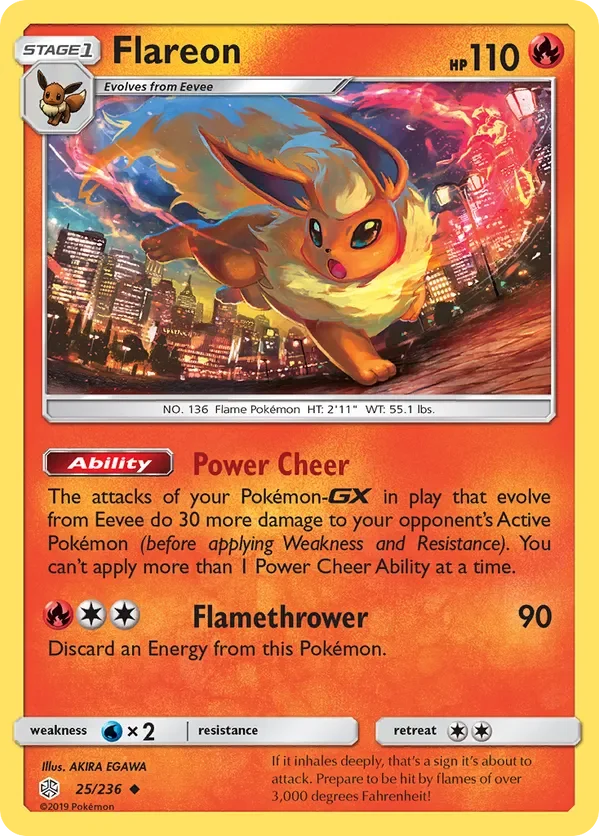 25/236 Flareon Uncommon Pokemon Card