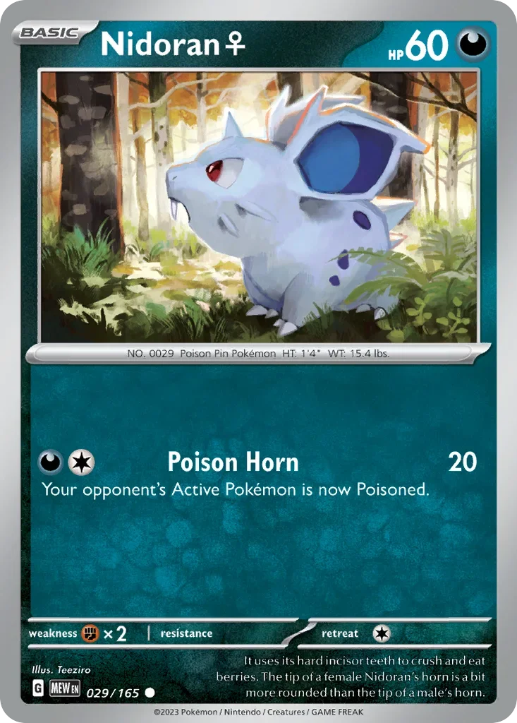 029/165 from 151 Common Pokemon Card