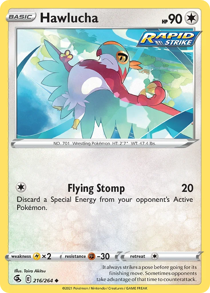 216/264 from Fusion Strike Uncommon Pokemon Card