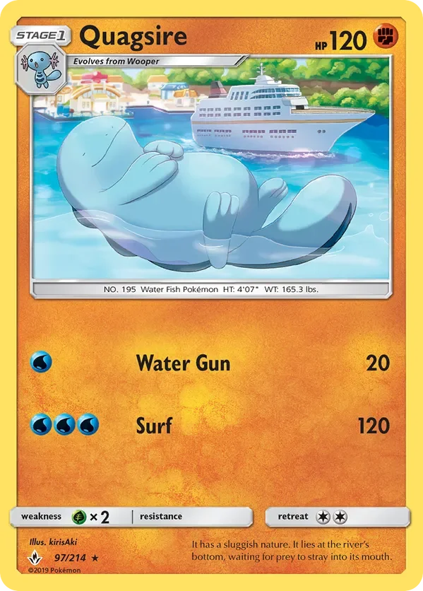 97/214 Quagsire Rare Pokemon Card