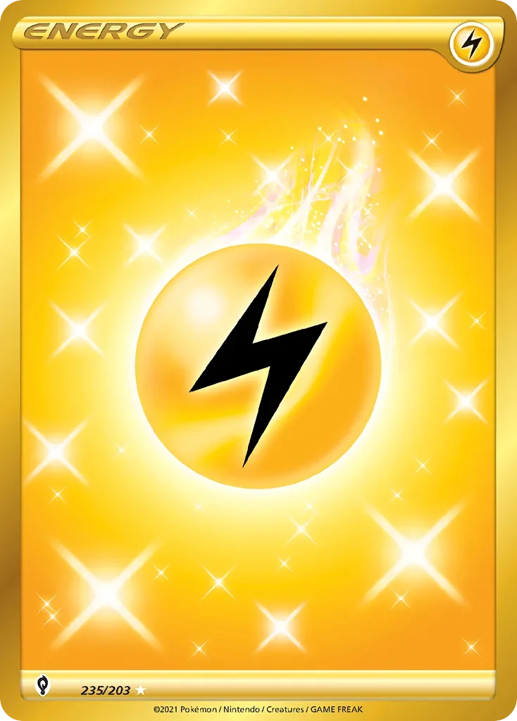 235/203 from Evolving Skies Gold Secret Rare Basic Energy Card