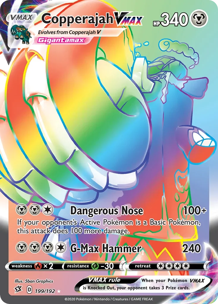 199/192 from Rebel Clash Rainbow Rare Pokemon Card