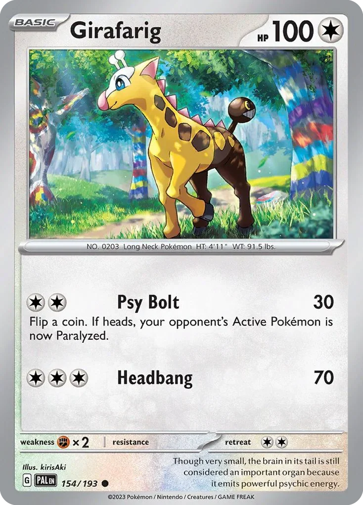 154/193 from Paldea Evolved Common Pokemon Card