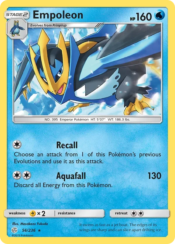 56/236 Empoleon Rare Pokemon Card