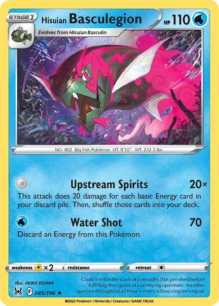 045/196 from Lost Origin Holo Rare Pokemon Card