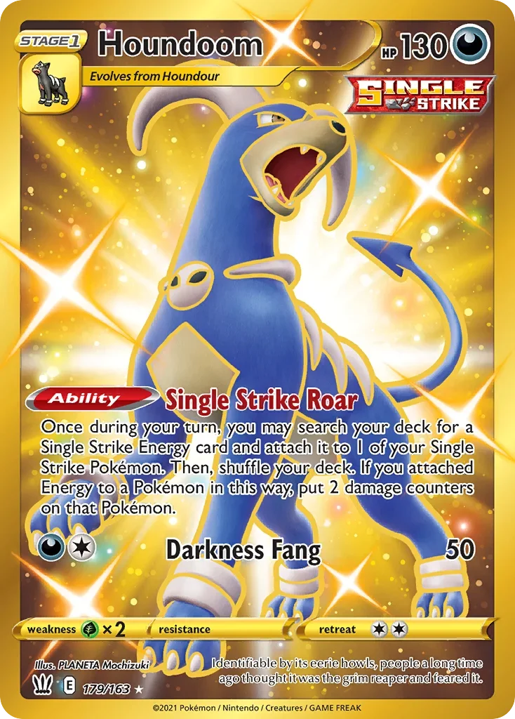 179/163 from Battle Styles Gold Secret Rare Pokemon Card