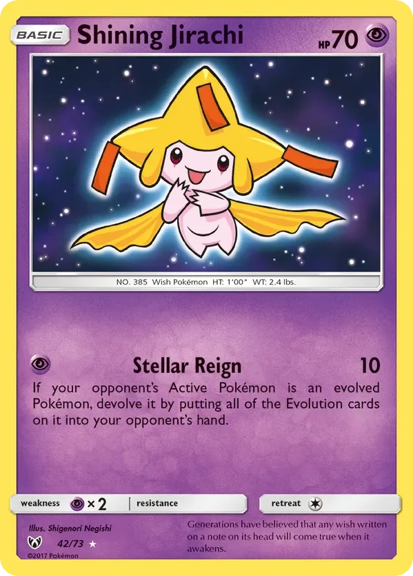 42/73 from Shining Legends Shiny Holo Rare Pokemon Card