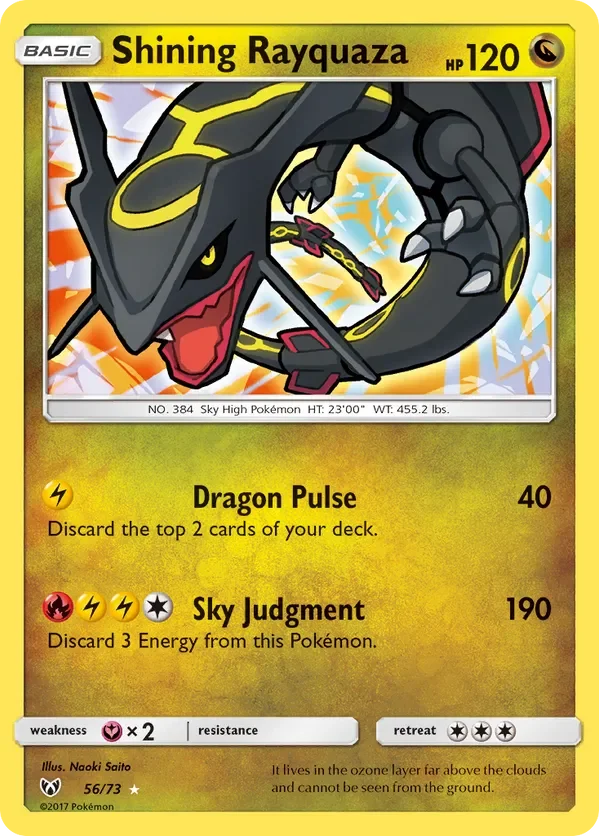 56/73 from Shining Legends Shiny Holo Rare Pokemon Card