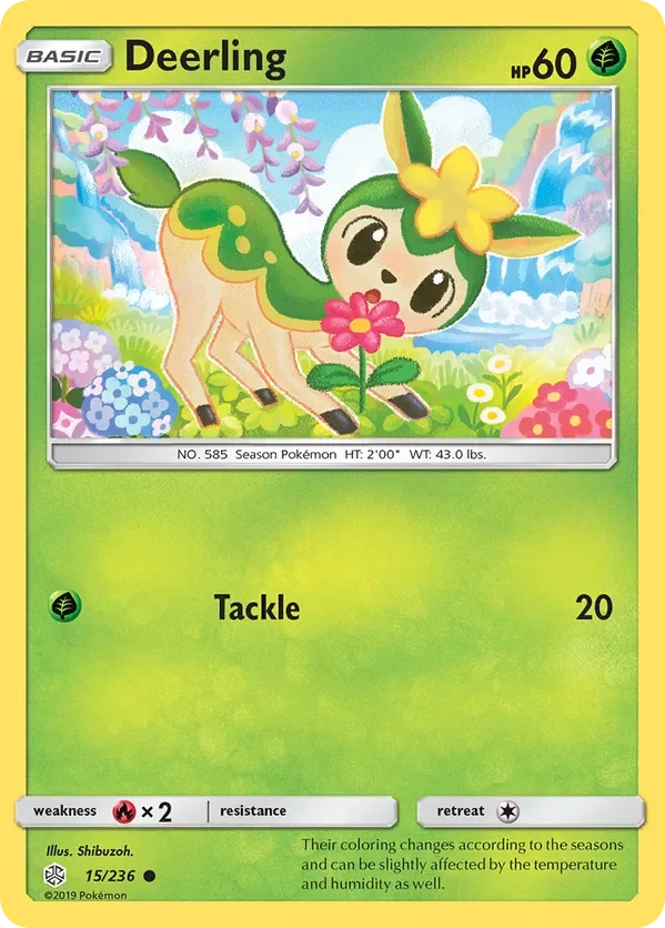 15/236 Deerling Common Pokemon Card
