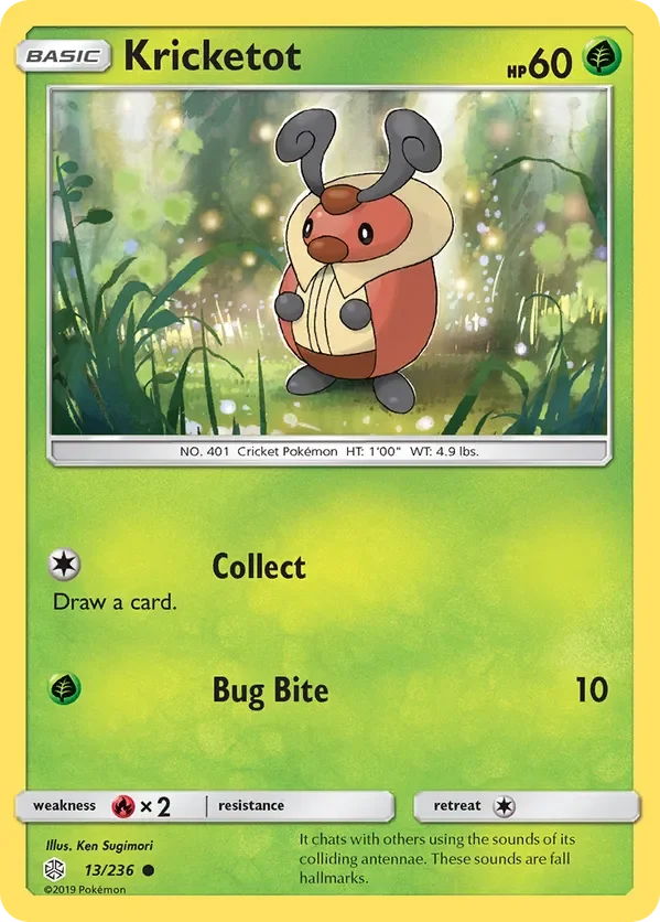 13/236 Kricketot Common Pokemon Card