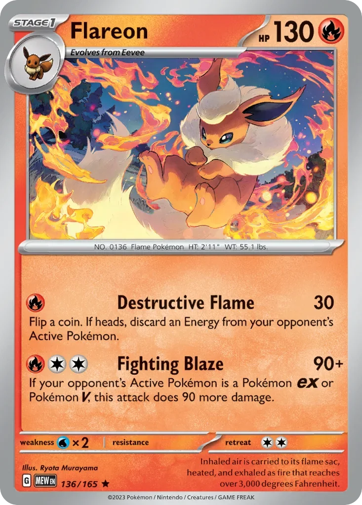 136/165 from 151 Rare Pokemon Card