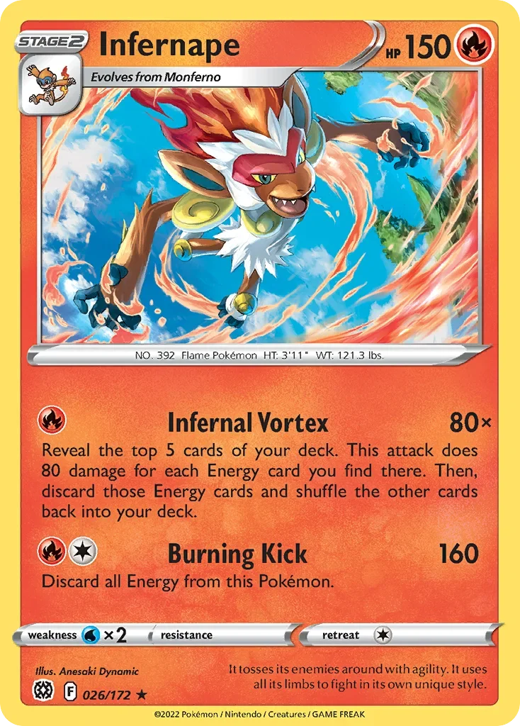 026/172 from Brilliant Stars Holo Rare Pokemon Card