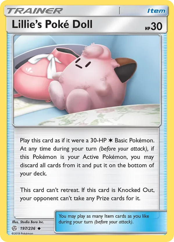 197/236 Lillie's Poke Doll Uncommon Trainer Card