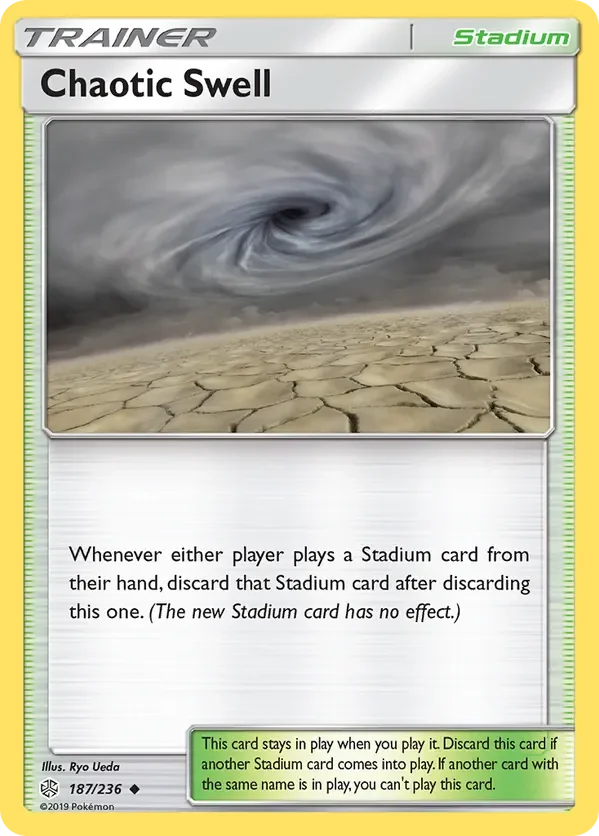 187/236 Chaotic Swell Uncommon Trainer Card