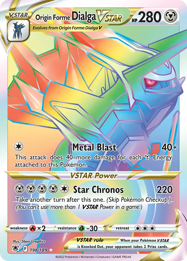 198/189 from Astral Radiance Rainbow Rare Pokemon Card