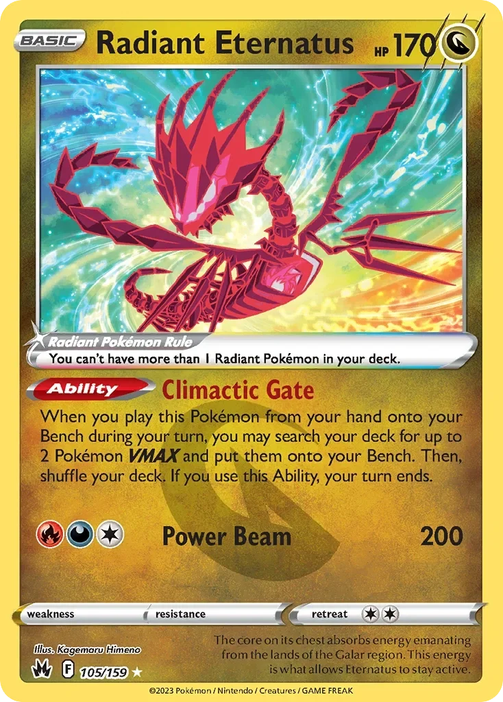 105/159 from Crown Zenith Radiant Rare Pokemon Card