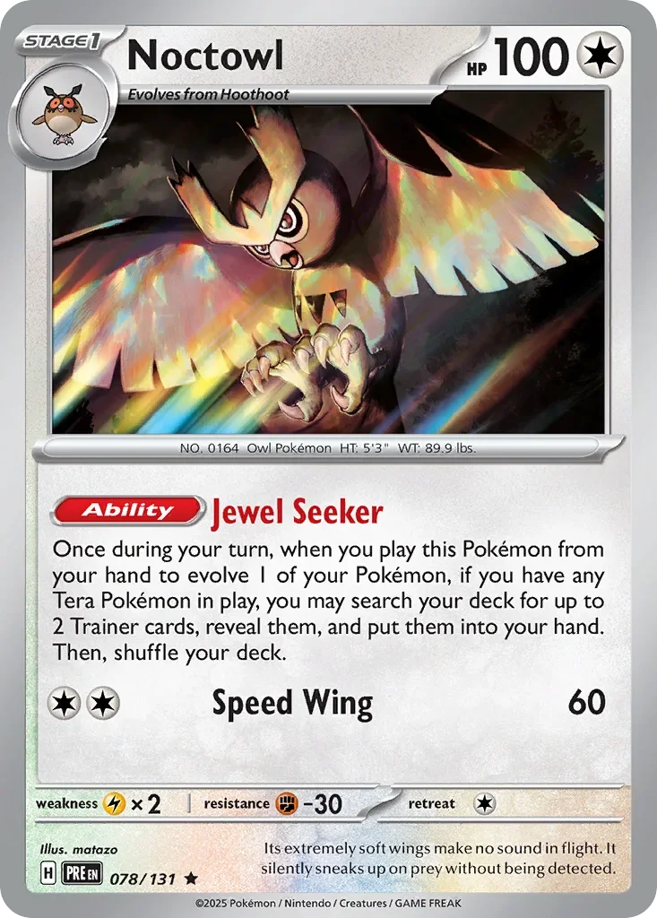 078/131 from Prismatic Evolutions Card List Rare Pokemon Card