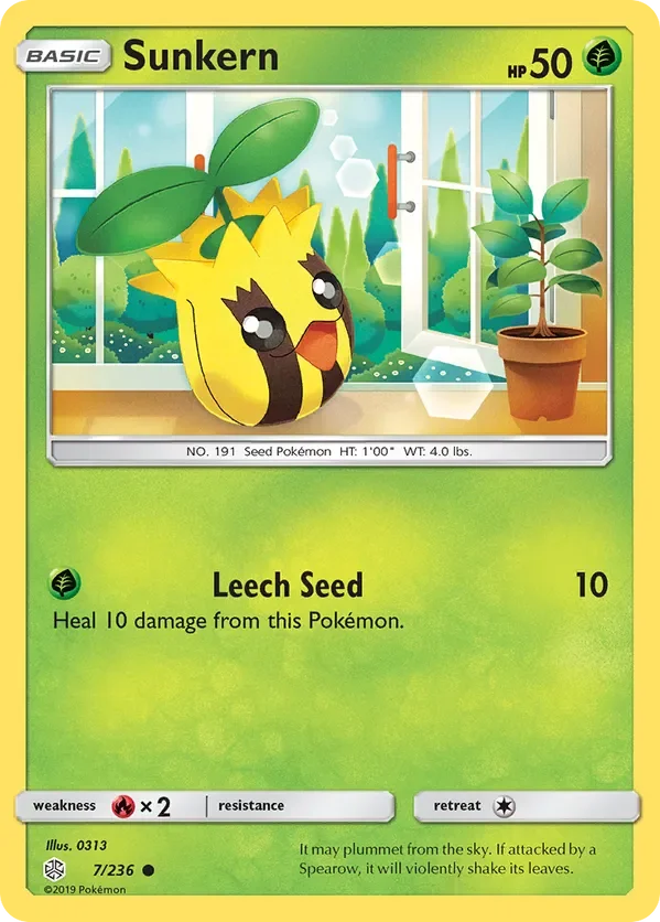 7/236 Sunkern Common Pokemon Card