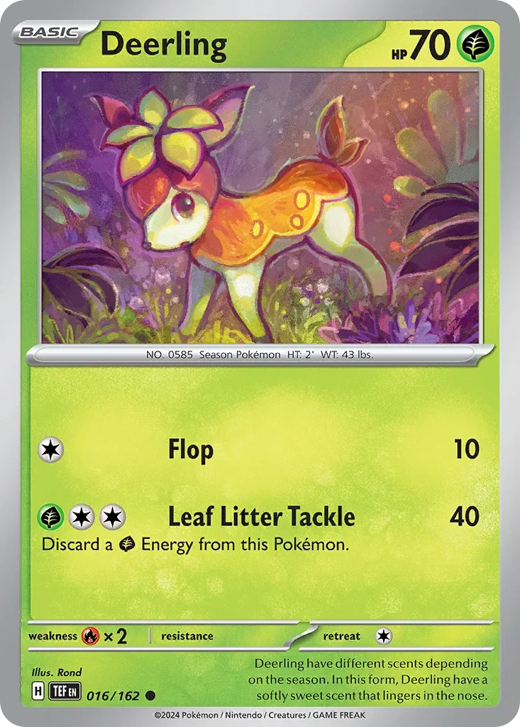 016/162 from Temporal Forces Card List Common Pokemon Card