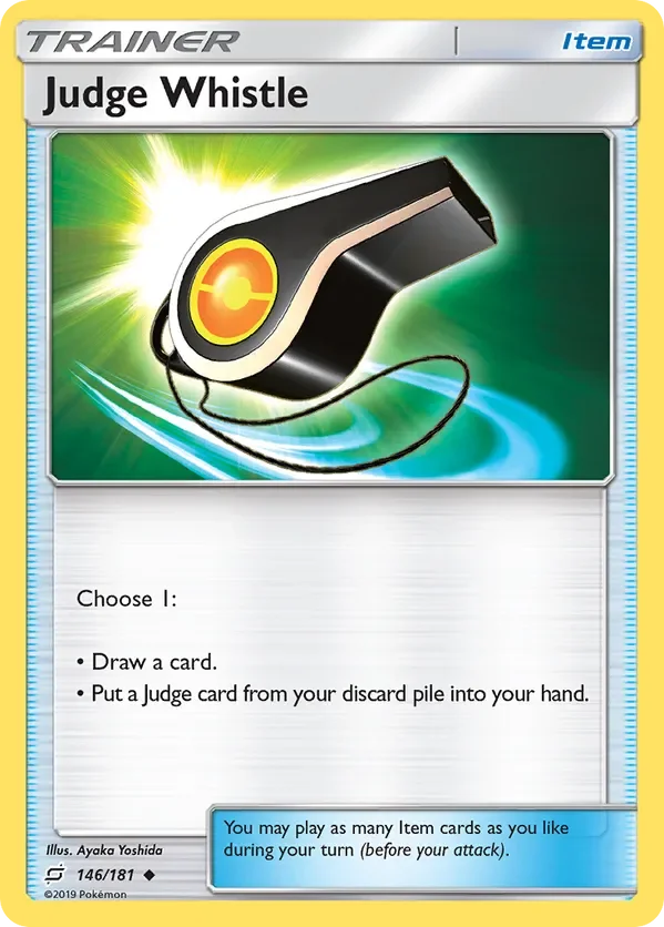 146/181 Judge Whistle Uncommon Trainer Card