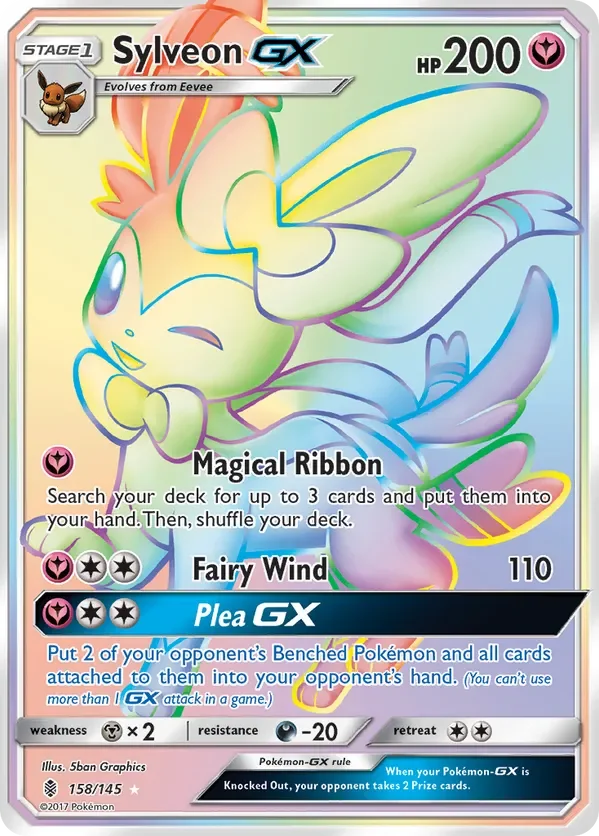 158/145 from Guardians Rising Rainbow Rare Pokemon Card