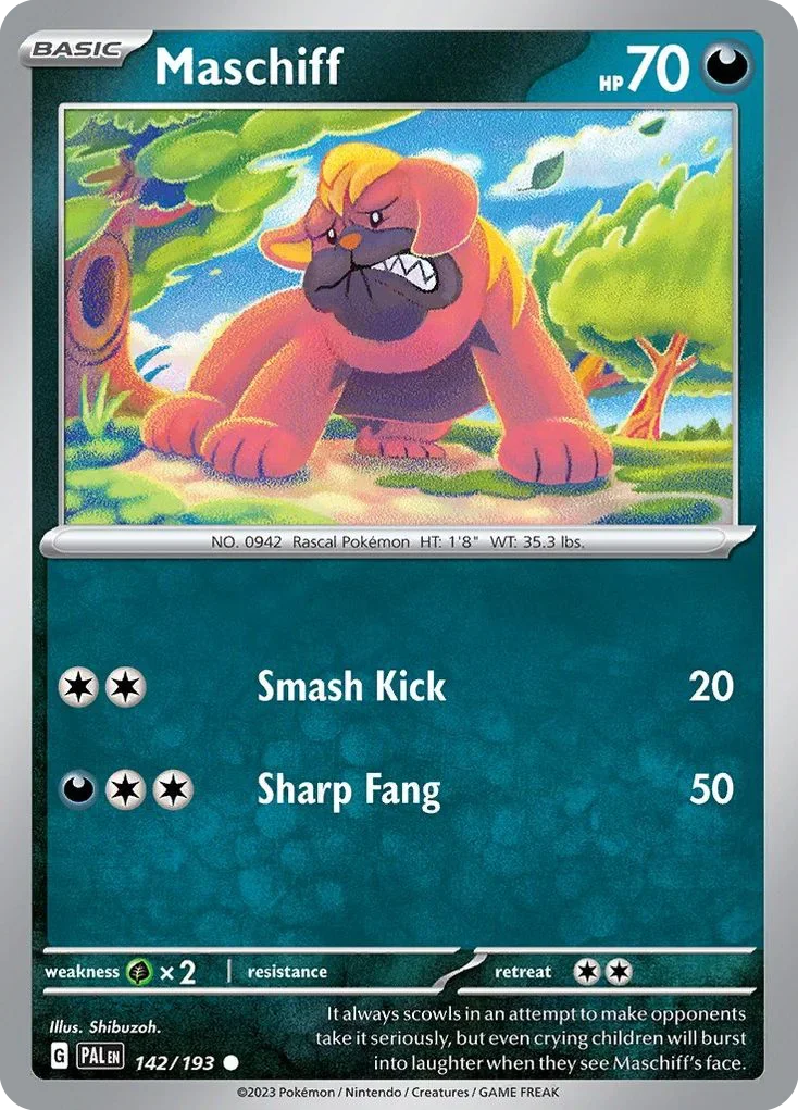 142/193 from Paldea Evolved Common Pokemon Card