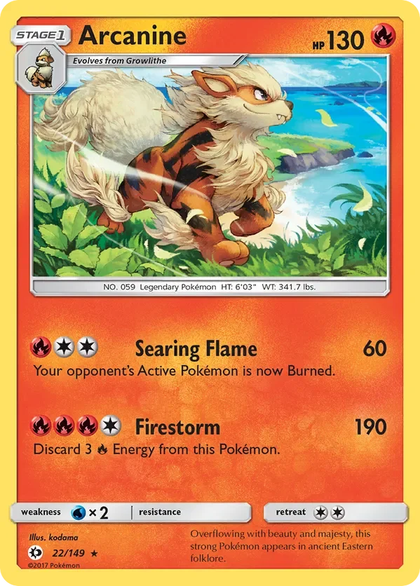 22/149 from Sun & Moon Base Holo Rare Pokemon Card